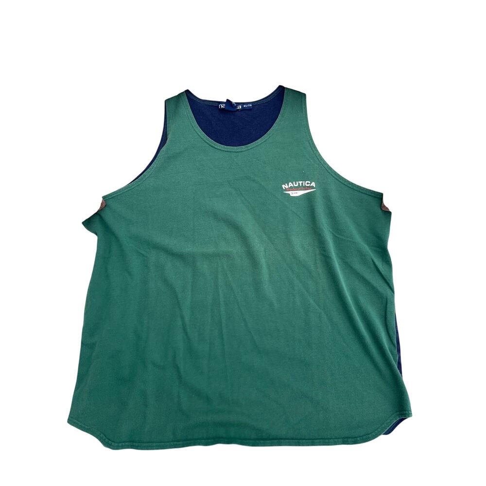 Green Blue “Windward Sailing” Nautica Sailor Tank Top Men. XL